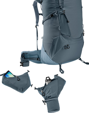 Картинка рюкзак туристический Deuter Aircontact Core 70+10 Graphite-Shale - 6