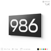 Номер на дверь 986, табличка на дверь для офиса, квартиры, кабинета, аудитории, склада, черная 120х70 мм, Айдентика Технолоджи