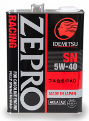 Моторное масло IDEMITSU ZEPRO RACING 5W40 4л