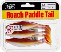Виброхвост Lucky John Roach Paddle Tail 3.5in (8,9 см), цвет G01, 6 шт.
