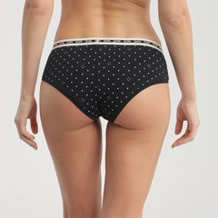 Комфортные трусы из хлопка с модалом DIM 0DCO_Черный набивной