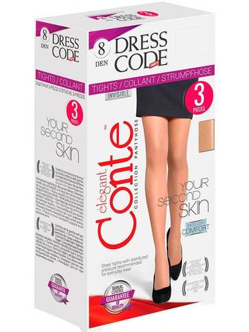 Женские колготки Dress Code 8 (3 пары) Conte