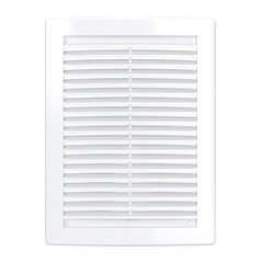 Решетка вентиляционная 180х250мм с москит. сеткой АБС пластик, белая