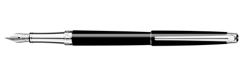 Ручка перьевая Caran d'Ache Leman Slim Ebony Black Lacquer SP F (4791.772)