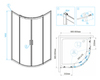 Душевой уголок RGW CL-53B 90x90 / прозрачное стекло / профиль черный