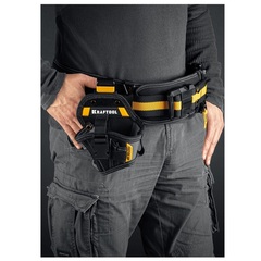 KRAFTOOL KH-5C с быстросъёмным креплением FastClip, 5 карманов и петель, кобура для компактного шуруповерта (38770)