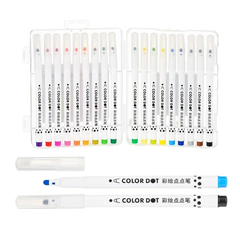 
          Фломастеры Basir, серия "Dino", разноцветные, для точечной росписи, в пластмассовом боксе, набор 18 цветов