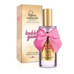 Разогревающее массажное масло Light My Fire Bubble Gum с ароматом бабл-гам - 100 мл. - 