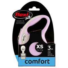 Flexi NEW LINE Comfort рулетка New Classic XS лента 3 м серый/розовый (до 15 кг)