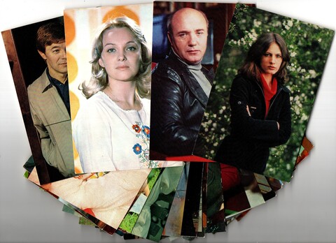 Подборка открыток с артистами СССР - 1970-е, 1980-е годы - 30 штук — чистые, без повторов