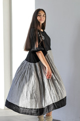 Настенька. Платье комбинированное с вышивкой PL-422570