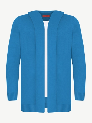 Кардиган с капюшоном из шелка