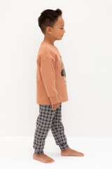 пижама  для мальчика  К 1567/пробковое дерево,клетка