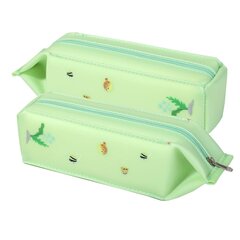 Пенал - косметичка, pure-pak Alingar, силикон, молния, 210 х 65 х 65 мм, "Little Mermaids", салатовый, русалочка