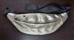 Сумка поясная женская, цвет золотистый