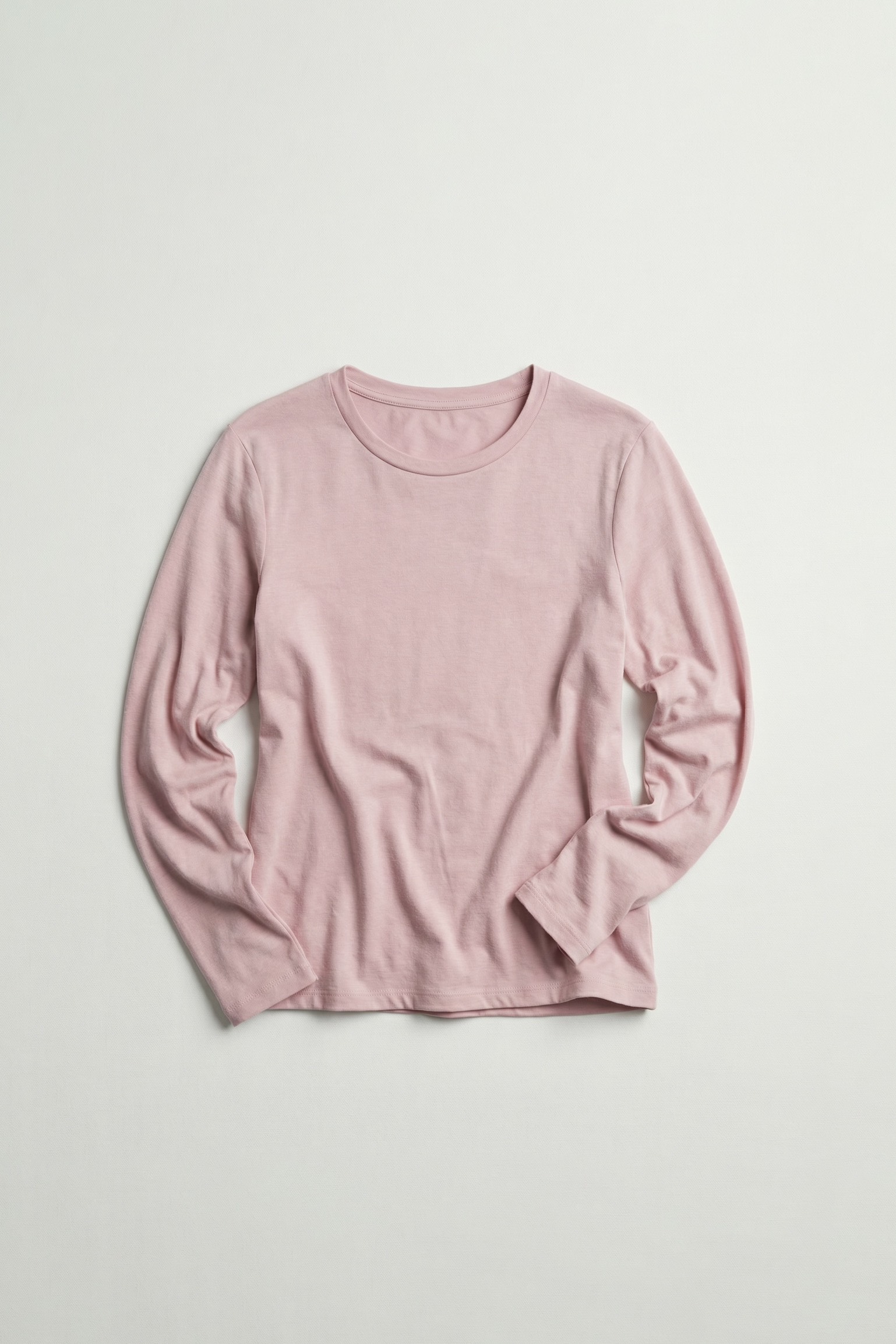 Лонгслив из вискозы, пудровый