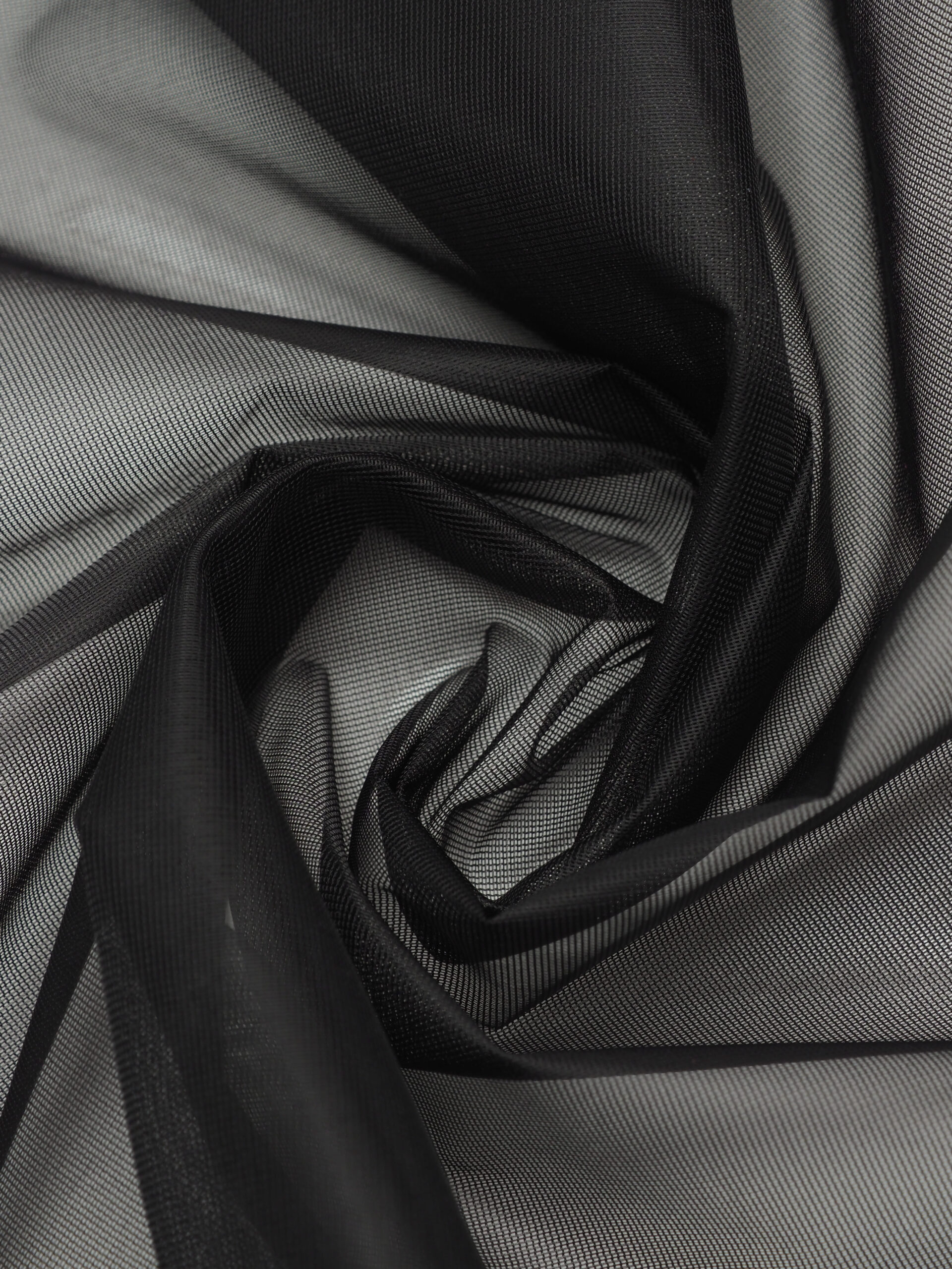 Сетка корсетная черная средней жесткости неэластичная метражом (Турция)