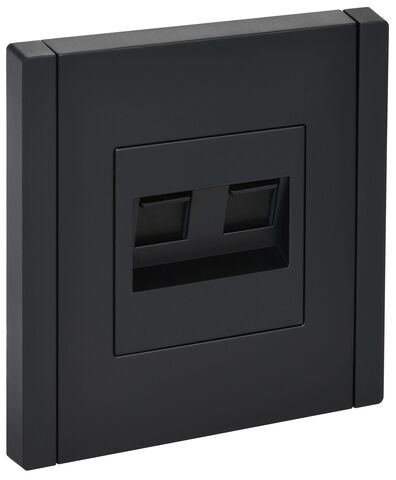 FORTE&PIANO Роз. комп. 2-ая RJ45 кат.5E FP133 чер. IEK