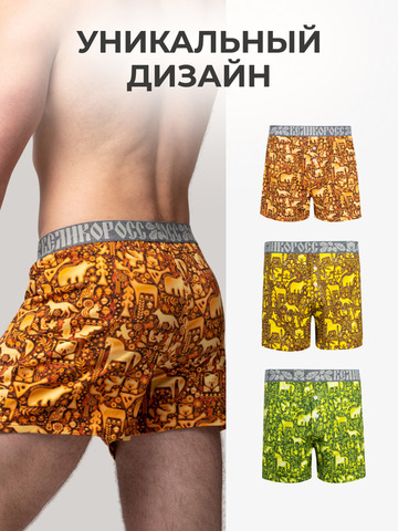 Комплект из 3 трусов-семейные – «Времена года»