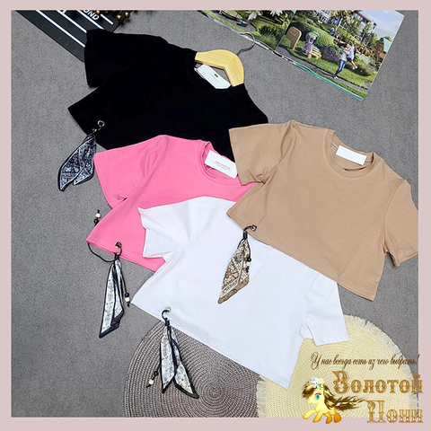 Футболка кроп-топ д (9-13) 260415-WD217