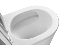 Унитаз-компакт напольный безободковый с бачком AQUATEK ОБЕРОН 600*380*810 мм, смыв ТОРНАДО, горизонтальный выпуск, тонкое сиденье с механизмом плавного закрывания, крепеж