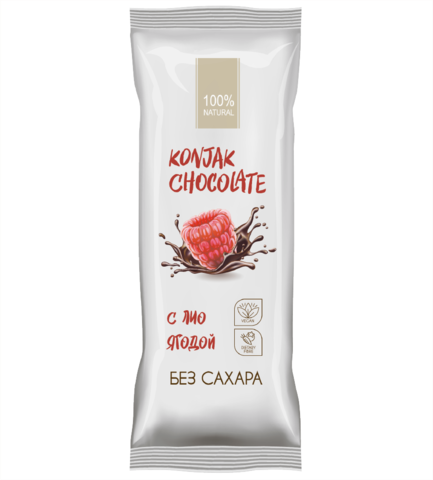 Konjak Chocolate Шоколад без сахара Малиновый