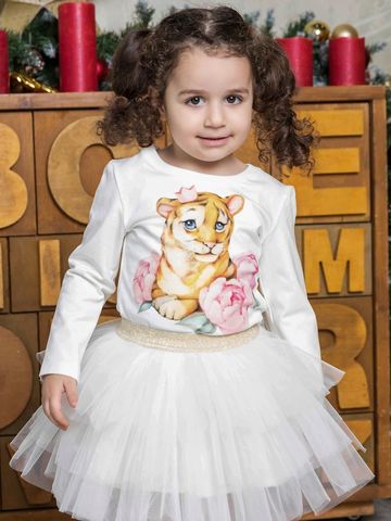 Лонгслив "Тигрица в цветах"