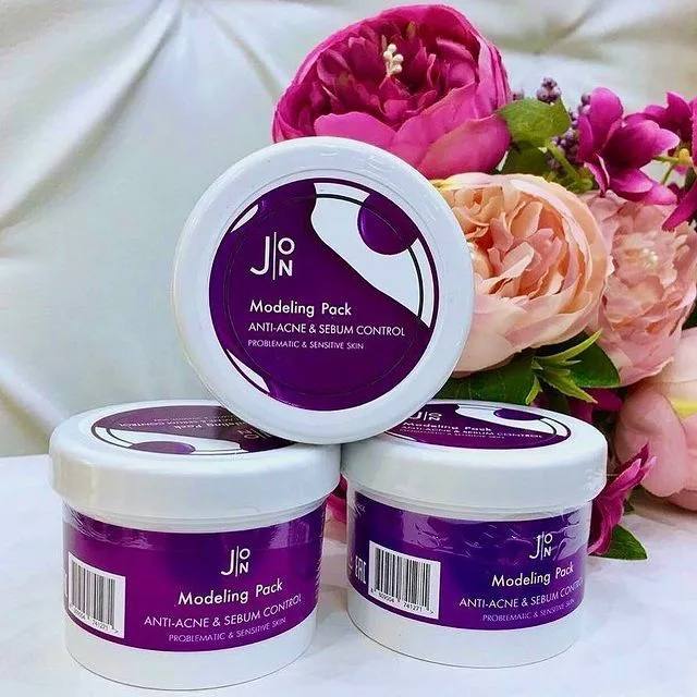 Маска для лица анти акне. Premium альгинатная маска Jet Cosmetics Sebum Control.