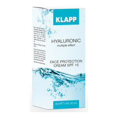 KLAPP  Солнцезащитный крем для лица SPF15  HYALURONIC Face Protection Cream SPF 15, 30 мл