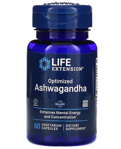 Life extension, оптимизированный экстракт ашваганды, 60 вегетарианских капсул