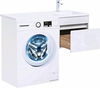 Aquanet 239209 Тумба с раковиной Токио 110 R подвесная 1 ящик цвет белый глянец (239209)