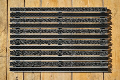 Придверная решетка Gidrolica Step – текстиль + щетка, 390×590 мм