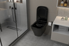 Abber AC1201MB-AC0105-AC0120 Комплект подвесной унитаз Abber Rechteck AC1201MB черный матовый с инсталляцией AC0105 и кнопкой AC0120 хром