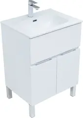 Aquanet 274130 Тумба с раковиной Алвита new 60 напольная 1 ящ., 2 дв. цв.белый матовый (274130) фото