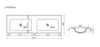 Ceramica Nova CN7023MBwx CN7023MBwx Раковина мебельная Grace прямоугольная 1610*457*137, с двумя чашами без отв. под смесител