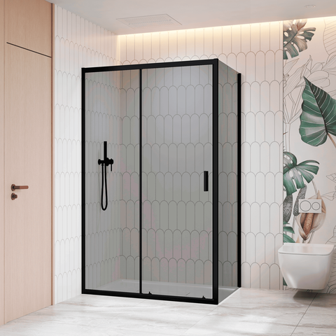 RGW 060913328-34 Душевой уголок 120*80*195 RGW CL-133B (CL-13B + Z-03B) Прямоуг./Чёрный/Тонированное(серое)/6 мм