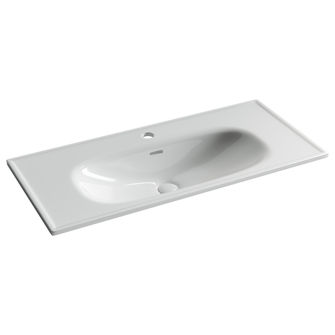 Ceramica Nova CN13003 Раковина накладная Sabo с отверстием под смеситель 1000x460x130, белый