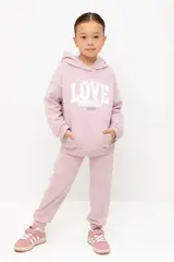 брюки  для девочки  КР 400783/розовый лед