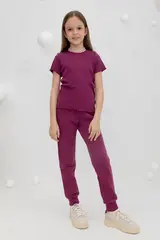 брюки  для девочки  КР 400590/насыщенная клюква к407