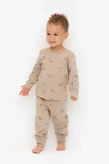 пижама  для мальчика  К 1561/тем.бежевый,динозаврики на песке
