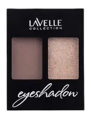 LavelleCollection Тени для век ES32 двухцветные тон 02 коричневый/бежевый металлик