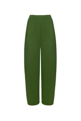 Штаны бананы с защипами Тёмно-зелёный