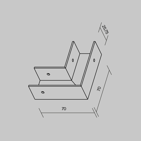 Коннектор угловой для профиля Maytoni Elasity IP O-TR001-AC90-W