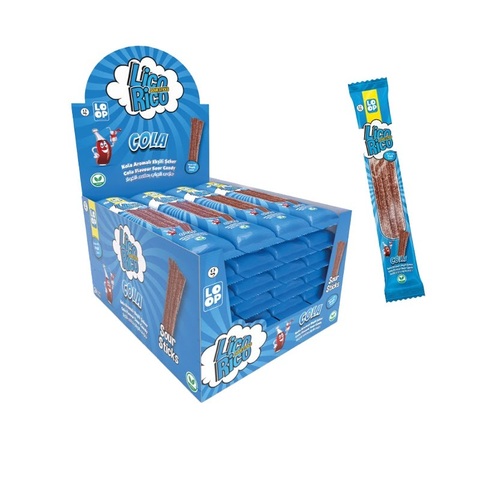 Желейные конфеты LicoRiko кислые карандаши Кола 1кор*8бл*24шт, 30г