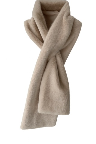 Шарф норка (светло-бежевый)