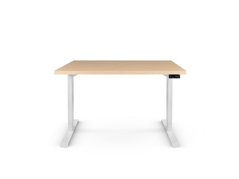 Регулируемый компьютерный стол Bazalt с регулировкой по высоте — столешница МДФ Дуб беленый