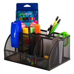 
          Подставка-органайзер д/канцтоваров, Alingar, металлическая, 22 см * 10 см*14 см, черная, 7 отделений