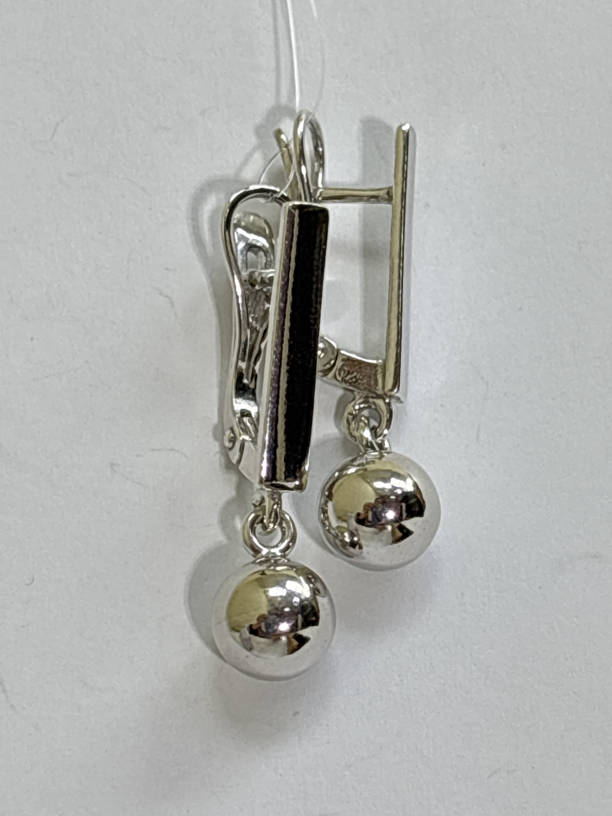 Шарики 0,8/1 (серьги из серебра)