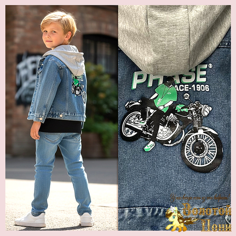 Куртка джинсовая м (5-10) 260112-W367