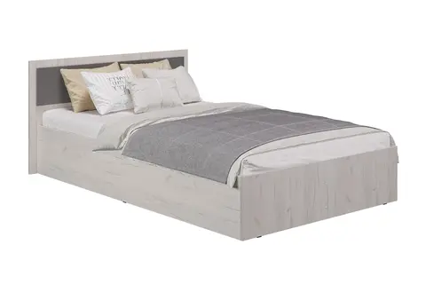 Фиеста кровать 1,2м дуб крафт белый + графит (изголовье кровати) / Проложки 1,2